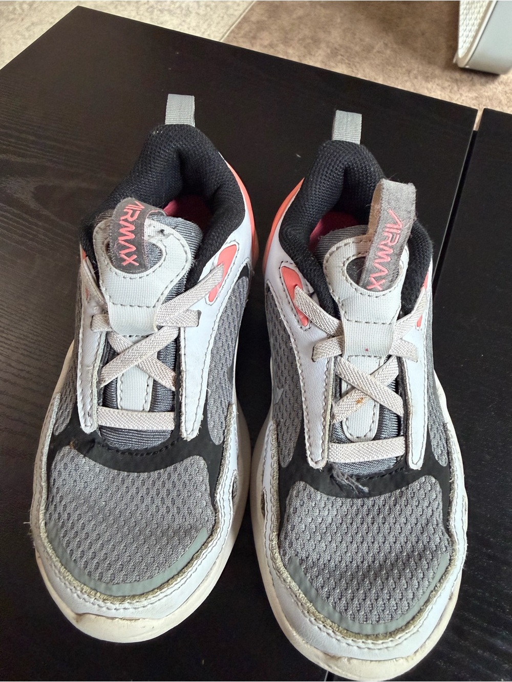 Nike Kids Grey and Pink Air Max Sneakers